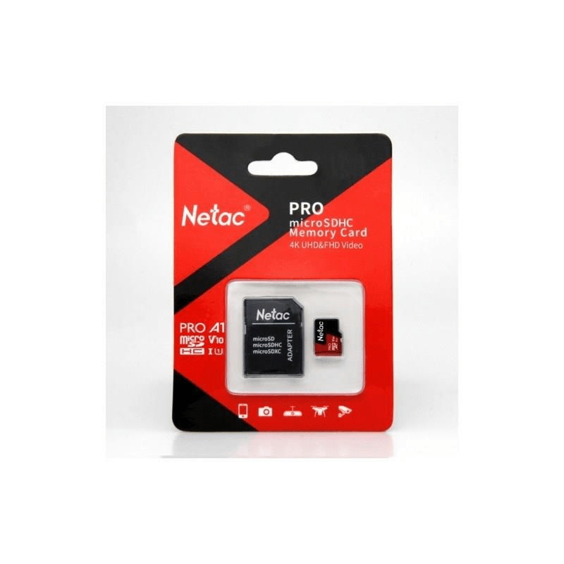 Netac P500 Extreme Pro 16GB MicroSDHC Class 10 V10 U1 Memory Card P500-PRO-16G