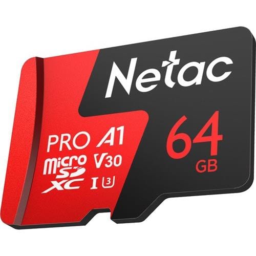 Netac P500 Extreme Pro 64GB MicroSDHC Class 10 V10 U1 Memory Card P500-PRO-64G