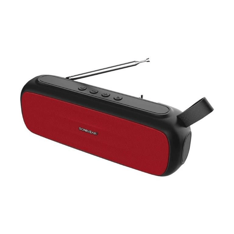 SonicGear P8000 Super FM Bluetooth Speaker Black and Red P8000BR