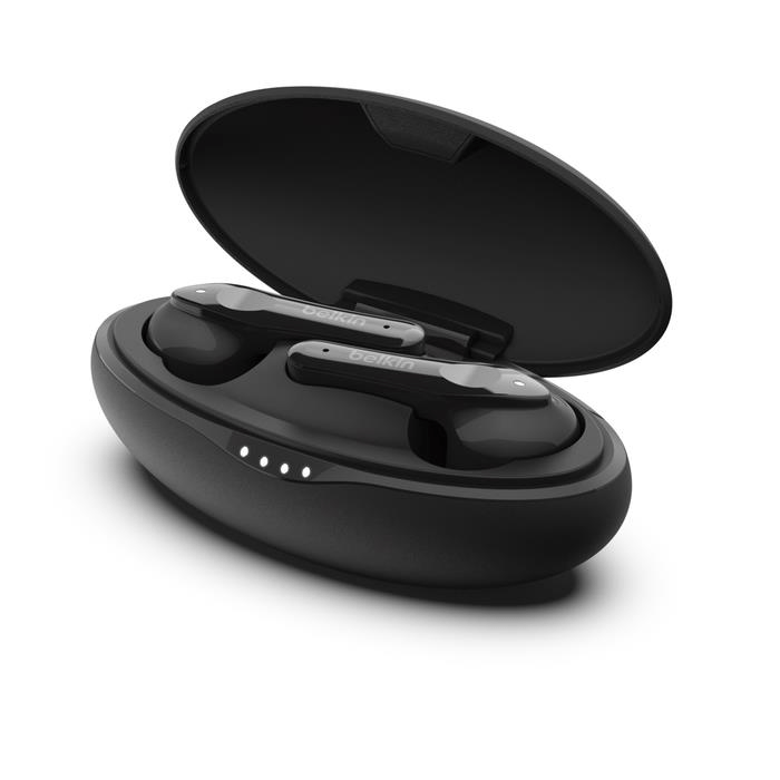 Belkin SoundForm Move Plus True Wireless Classic Stem Earbuds PAC002BTBK-GR