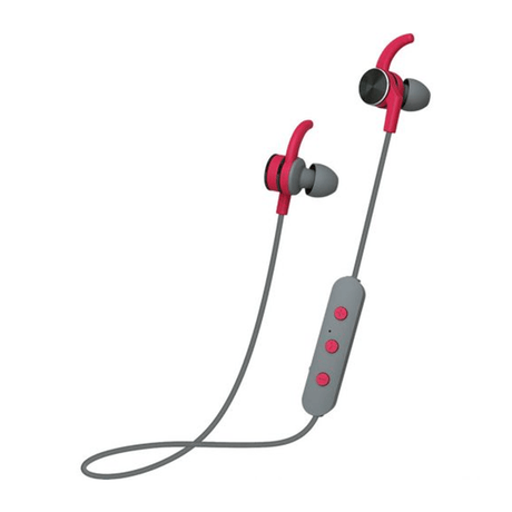 Polaroid Bluetooth In Ears Grey and Red Bluetooth Earbuds PBE112