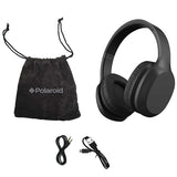 Polaroid PBH366 36 Hour Bluetooth Headphones With Travel Pouch - Black