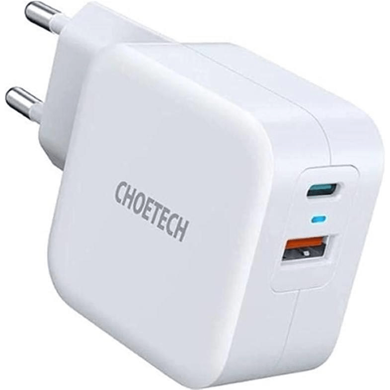 Choetech USB-A and USB-C Charging Port PD5002-EU-WH