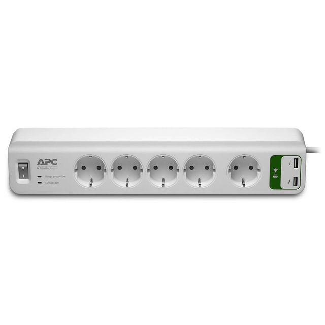 APC Surge Protector 6 AC outlets White PM5U-GR