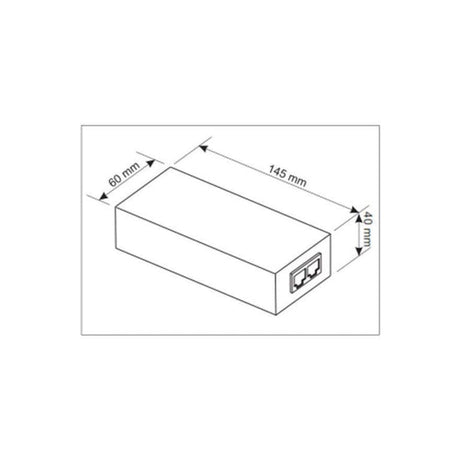 Clearline 48VDC 0.8A Gigabit PoE+ Injector 12-00720