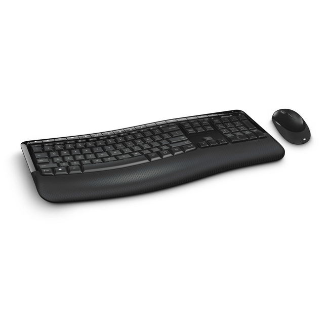 Microsoft Comfort Desktop 5050 Keyboard and Mouse Combo RF Wireless QWERTY International EER Black PP4-00019