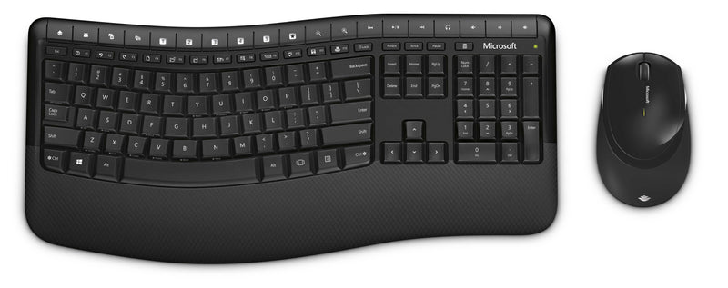Microsoft Comfort Desktop 5050 Keyboard and Mouse Combo RF Wireless QWERTY International EER Black PP4-00019