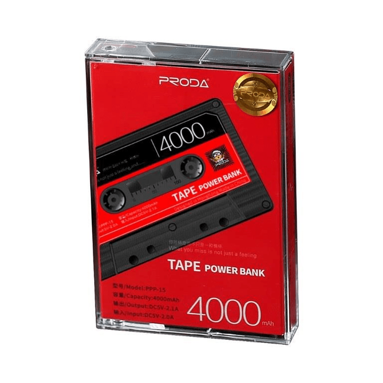 Remax Tape 4000mAh Power Bank Black and Red PPP-15