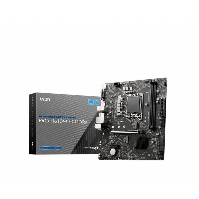 MSI Pro H610M-G DDR4 Intel Socket LGA 1700 micro ATX Motherboard PRO H610M-G DDR4