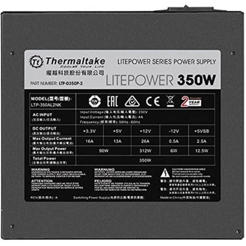Thermaltake TT 350W Litepower Power Supply PS-LTP-0350NPCNEU-2