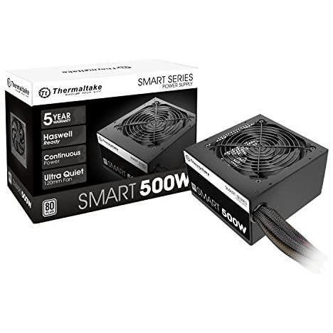 Thermaltake Smart 80 PLUS 500W 24-pin ATX Power Supply Black PS-SPD-0500NPCWUS-W