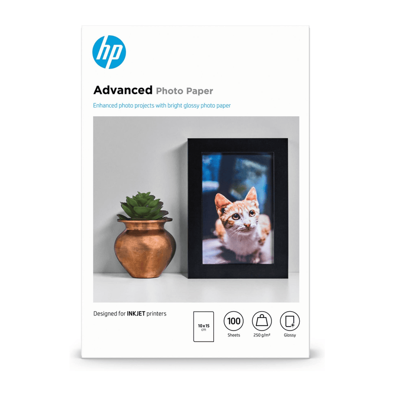 HP Advanced Glossy Photo Paper - 100 Sheets 10x15cm 250gsm Q8692A