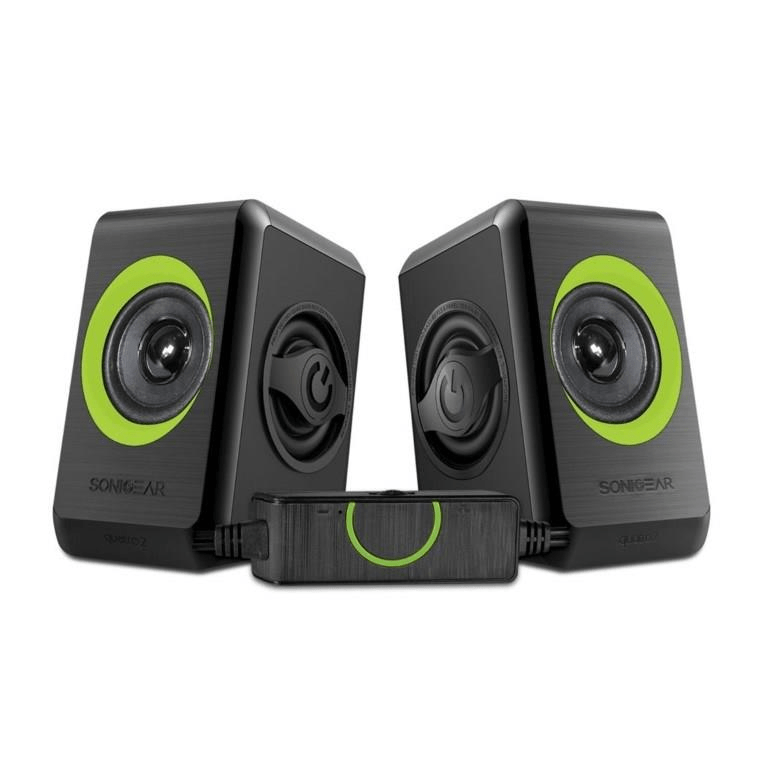 SonicGear Quatro 2 2-ch Speaker System Lime Green QUATRO2BLIME