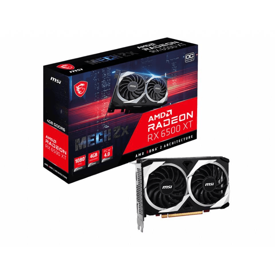 MSI RX 6400 Aero ITX OC 4GB GDDR6 Graphic Card RADEON RX 6400 AERO
