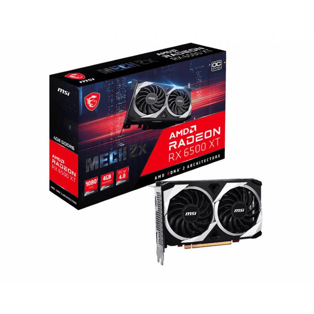 MSI RX 6400 Aero ITX OC 4GB GDDR6 Graphic Card RADEON RX 6400 AERO