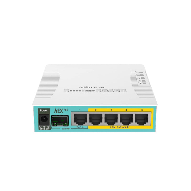 MikroTik hEX PoE 5-port Gigabit 1SFP PoE Out Desktop Router RB960PGS RB-HEXPOE