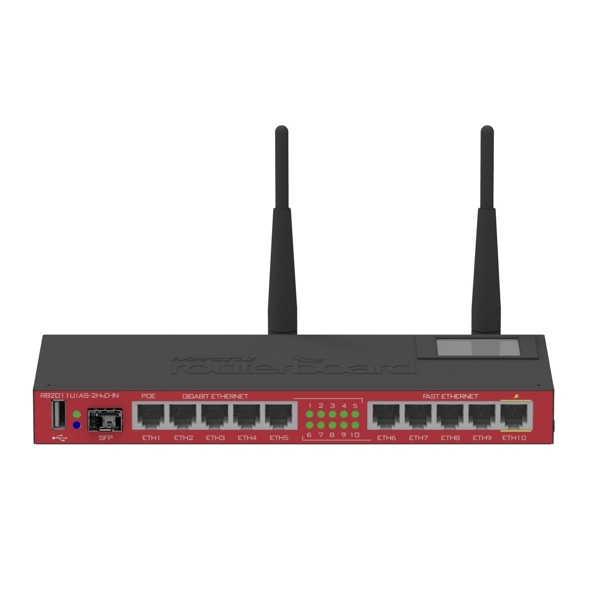 Mikrotik 10-port Ethernet 1-SFP WiFi Router RB2011UIAS-2HND-IN