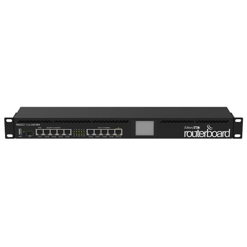 Mikrotik RB2011UIAS-RM Wired Router - Gigabit Ethernet Black