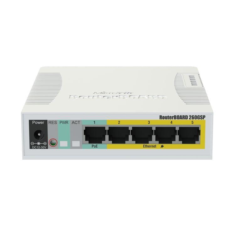 MikroTik RB260GSP Managed Switch Gigabit Ethernet PoE White