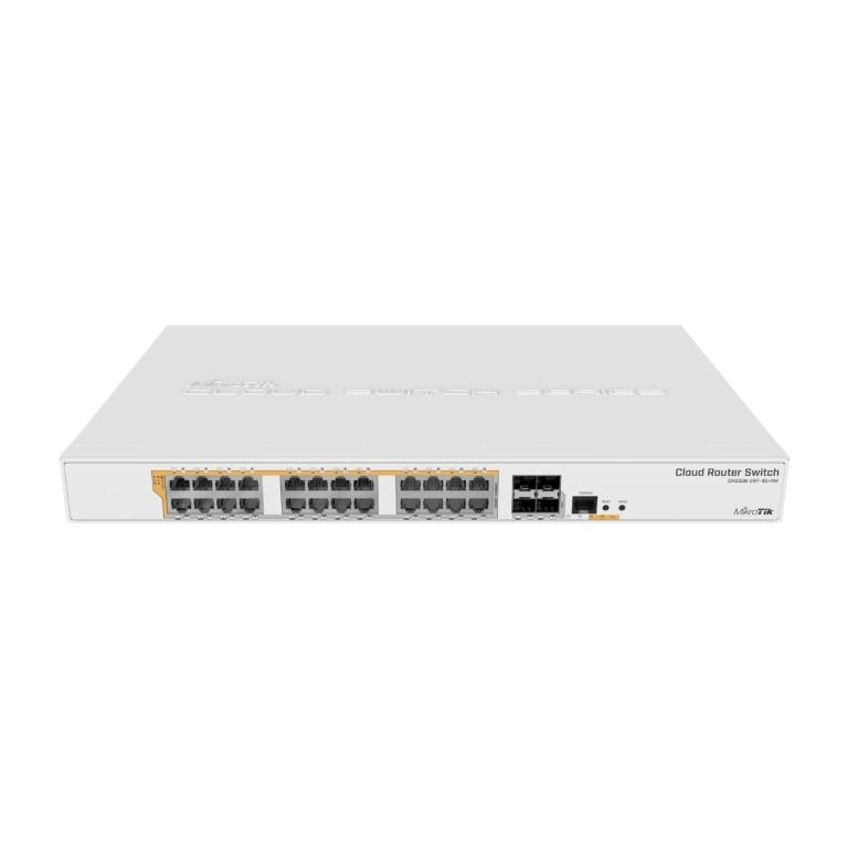 MikroTik 24-port Gigabit PoE Cloud Router Switch with 4x SFP+ ports CRS328-24P-4S+RM