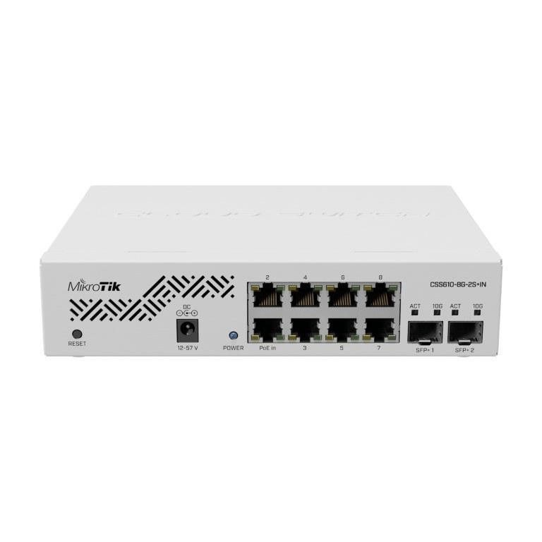MikroTik 8-port Gigabit Cloud Smart Switch with 2x SFP+ ports CSS610-8G-2S+IN