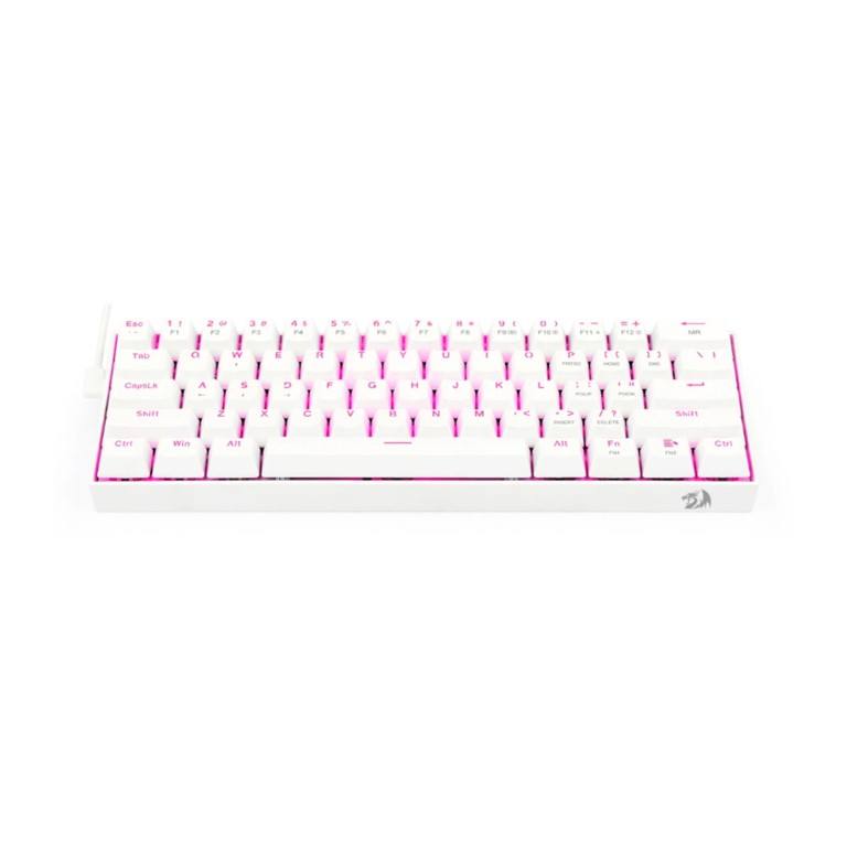 Redragon K630 Dragonborn Red LED 67-Key Design Wired Mechanical Gaming Keyboard White RD-K630W