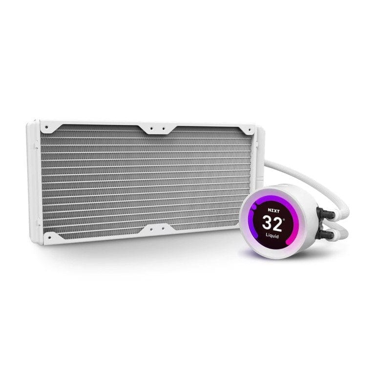 NZXT Kraken Z63 RGB 280mm Processor All-in-one Liquid Cooler with LCD Display Matte White RL-KRZ63-RW