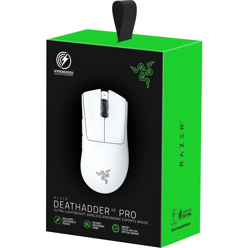Razer DeathAdder V3 Pro Wireless Ergonomic Esports Mouse White RZ01-04630200-R3G1