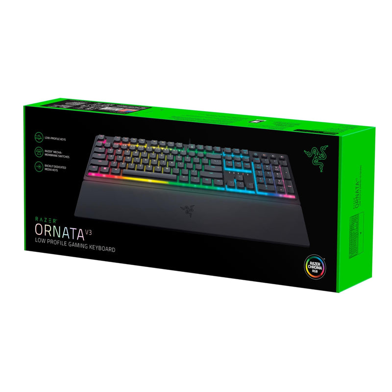 Razer Ornata V3 Low-Profile Mecha-Membrane RGB Keyboard US International RZ03-04460100-R3M1