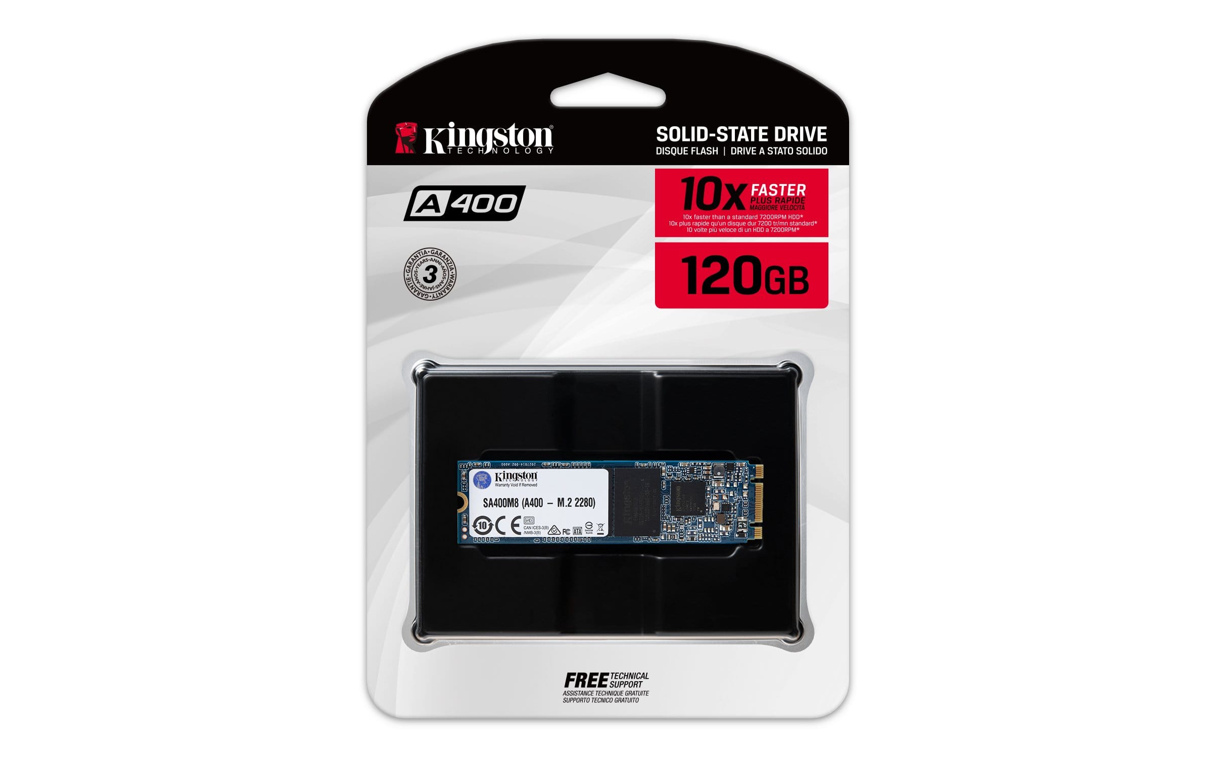 Kingston A400 M.2 120GB Serial ATA III TLC Internal SSD SA400M8