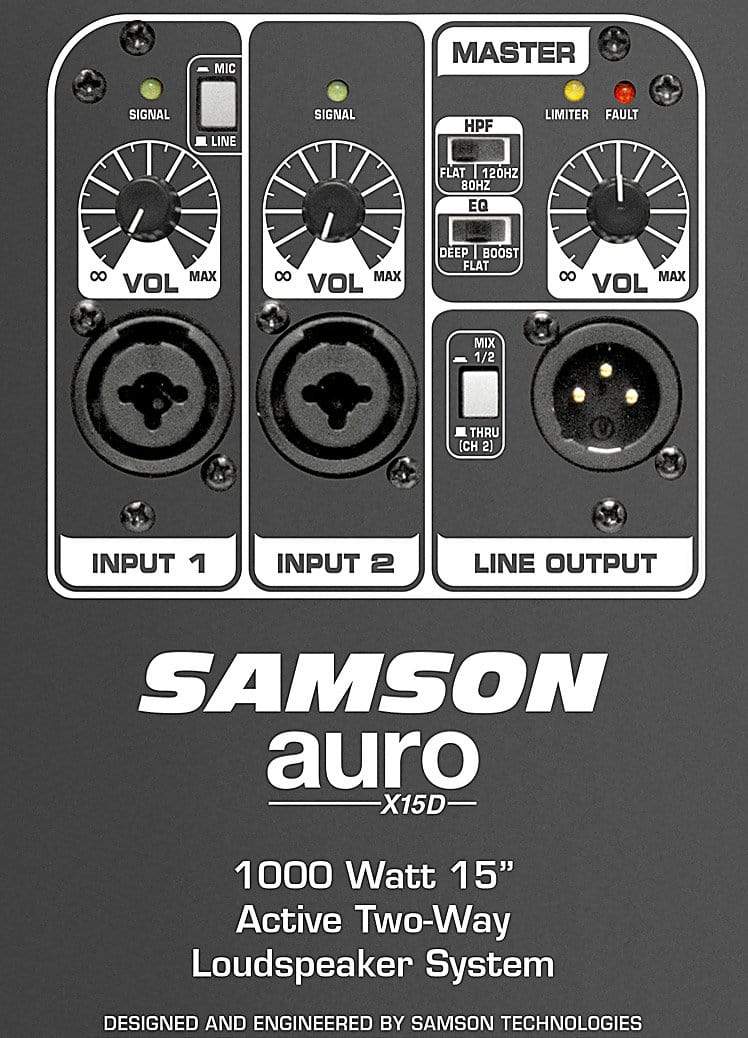 Samson Auro X15D 2-way 1000 W Black Wired SAROX15DA