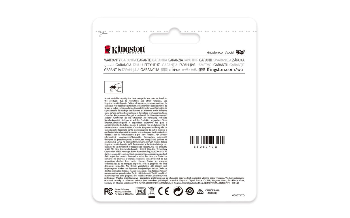 Kingston High Endurance Memory Card 128GB MicroSD Class 10 UHS-I SDCE/128GB