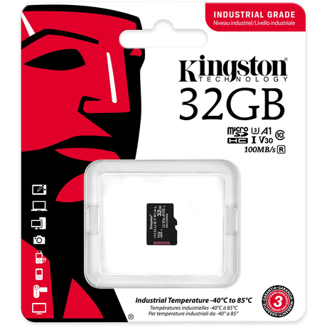 Kingston Technology Industrial C10 32GB microSDHC A1 pSLC Card Single Pack without Adapter SDCIT2/32GBSP
