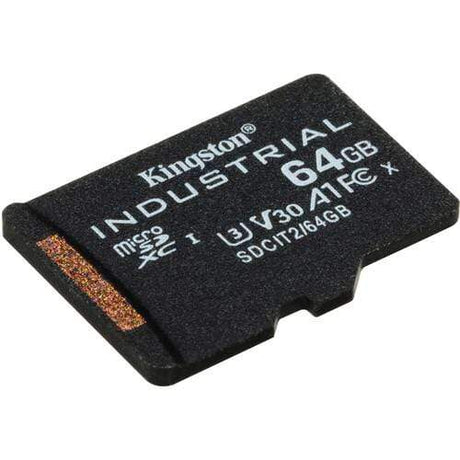 Kingston Technology Industrial C10 64GB microSDXC A1 pSLC Card Single Pack without Adapter SDCIT2/64GBSP