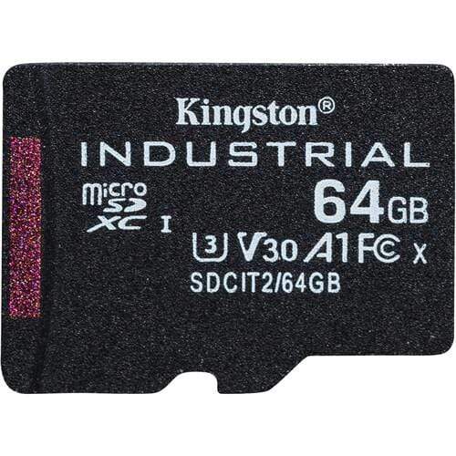 Kingston Technology Industrial C10 64GB microSDXC A1 pSLC Card Single Pack without Adapter SDCIT2/64GBSP