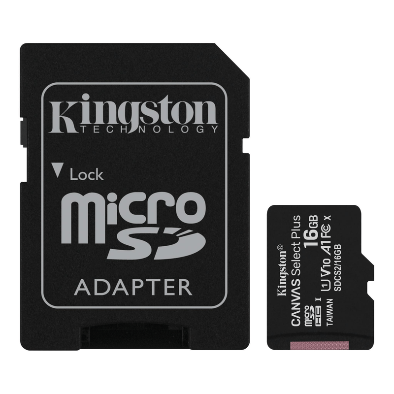 Kingston Canvas Select Plus 16GB UHS-I microSDHC Memory Card with Adapter SDCS2/16GB