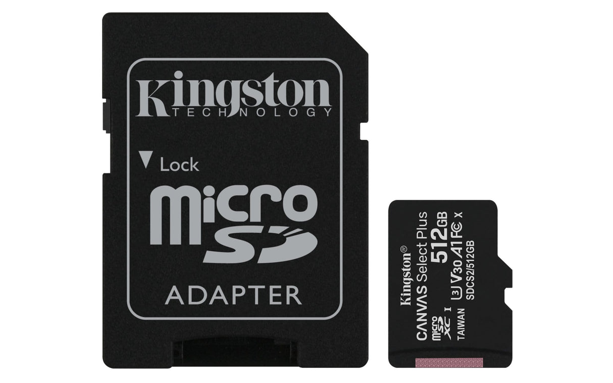 Kingston Canvas Select Plus Memory Card 512GB SDXC Class 10 UHS-I SDCS2/512GB