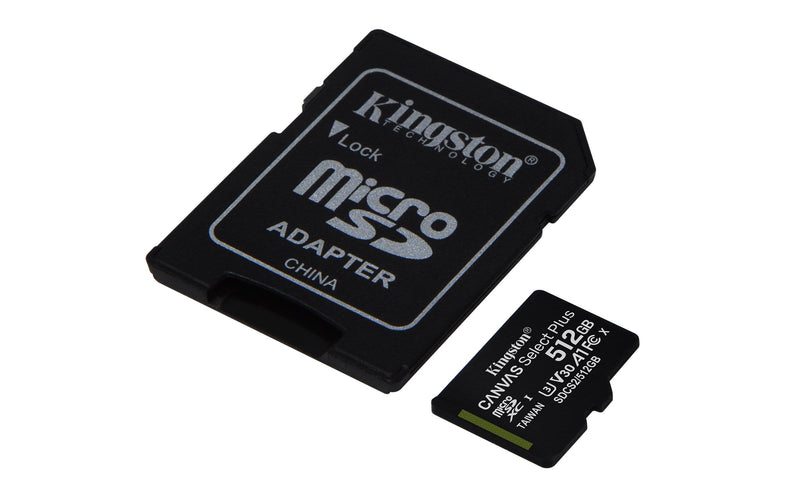 Kingston Canvas Select Plus Memory Card 512GB SDXC Class 10 UHS-I SDCS2/512GB