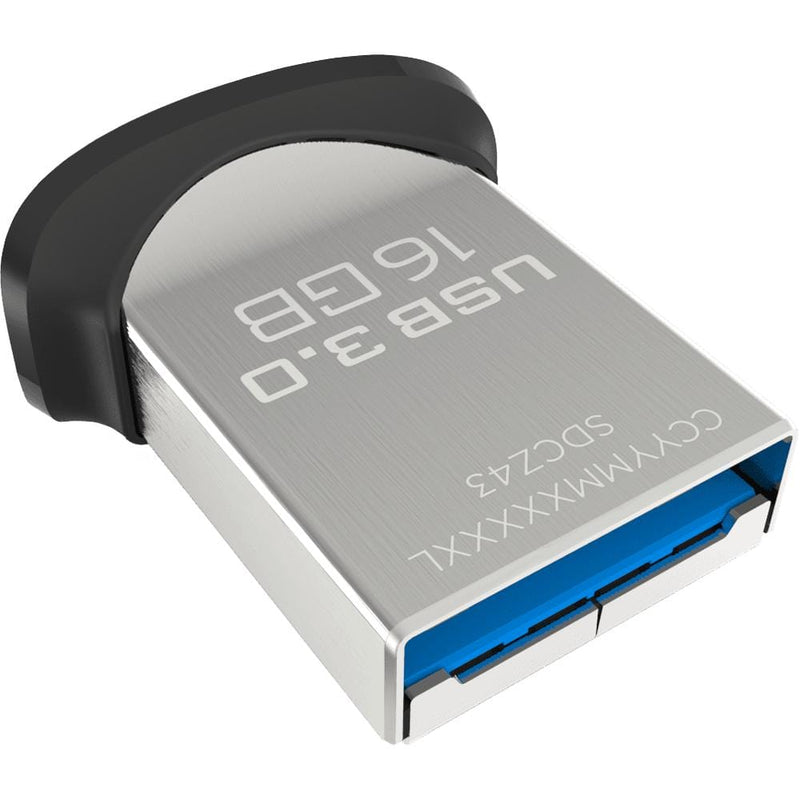 SanDisk Ultra Fit USB 3.0 16GB Type-A 3.2 Gen 1 Black USB Flash Drive SDCZ43-016G-GAM46