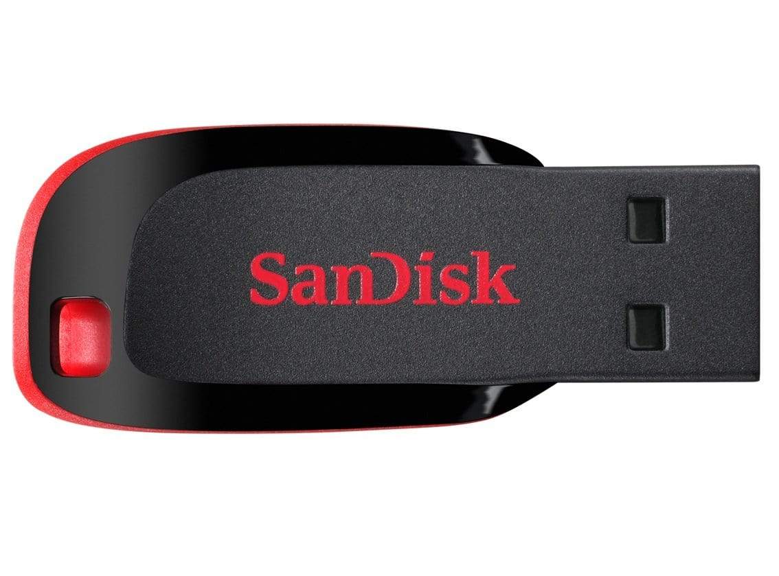 SanDisk Cruzer Blade 8GB USB 2.0 Type-A Black and Red USB Flash Drive SDCZ50-008G-B35