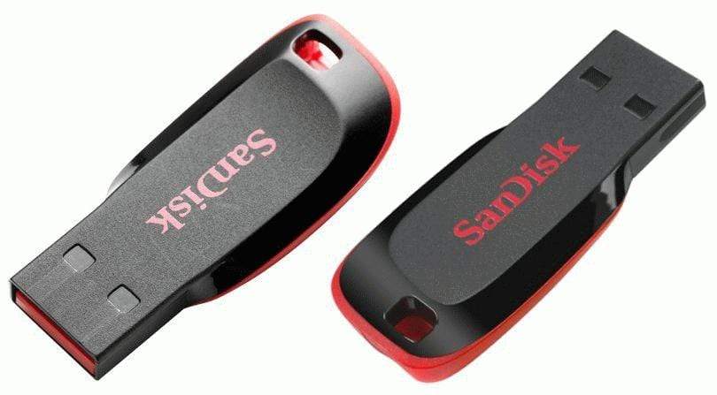 SanDisk Cruzer Blade 8GB USB 2.0 Type-A Black and Red USB Flash Drive SDCZ50-008G-B35