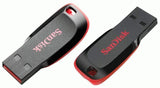 SanDisk Cruzer Blade 8GB USB 2.0 Type-A Black and Red USB Flash Drive SDCZ50-008G-B35