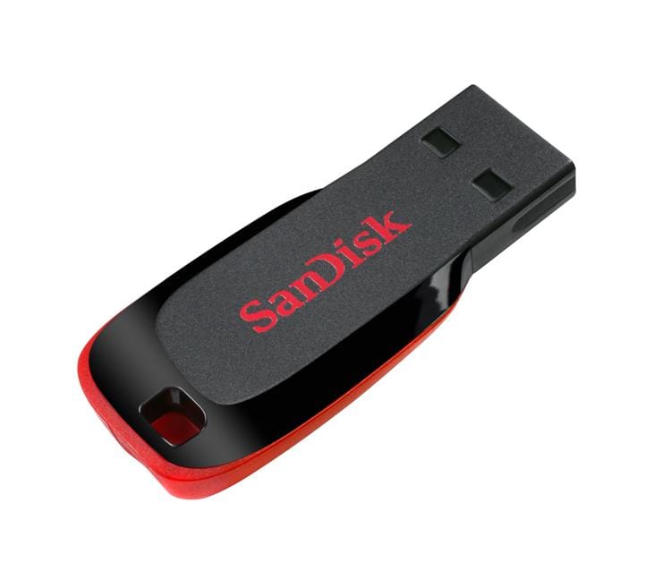 SanDisk Cruzer Blade 128GB USB 2.0 Type-A Black and Red USB Flash Drive SDCZ50-128G-B35