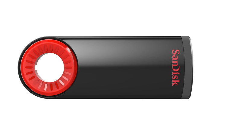 SanDisk Cruzer Dial 16GB USB 2.0 Type-A Black and Red USB Flash Drive SDCZ57-016G-B35