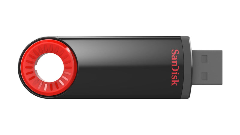 SanDisk Cruzer Dial 32GB USB 2.0 Type-A Black and Red USB Flash Drive SDCZ57-032G-B35