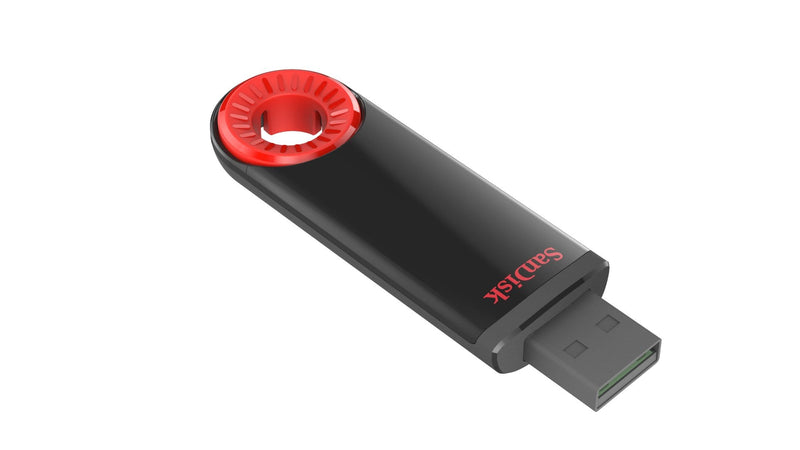 SanDisk Cruzer Dial 64GB USB 2.0 Type-A Black and Red USB Flash Drive SDCZ57-064G-B35