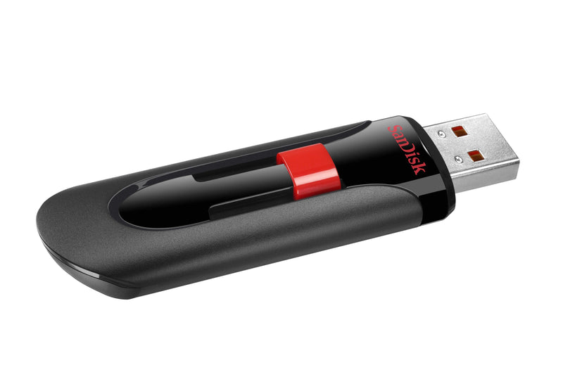 SanDisk Cruzer Glide 64GB USB 2.0 Type-A Black and Red USB Flash Drive SDCZ60-064G-B35