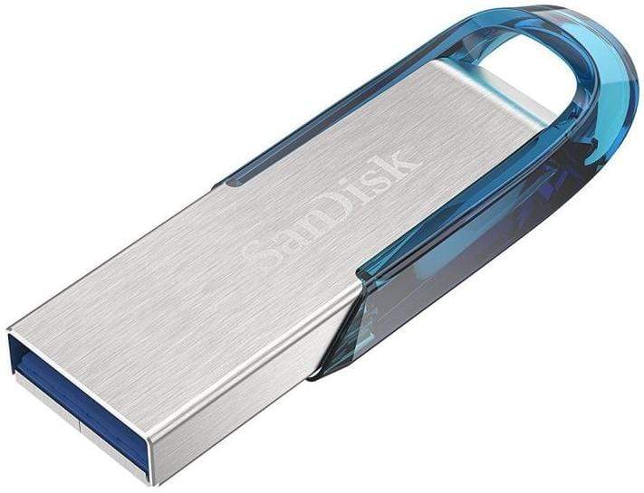 SanDisk Ultra Flair 32GB USB 3.2 Gen 1 Type-A Blue and Silver USB Flash Drive SDCZ73-032G-G46B