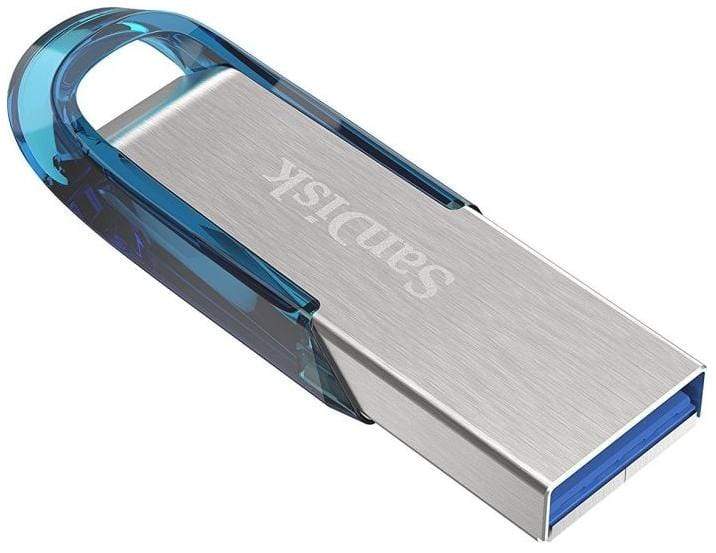 SanDisk Ultra Flair 64GB USB 3.2 Gen 1 Type-A Blue and Silver USB Flash Drive SDCZ73-064G-G46B