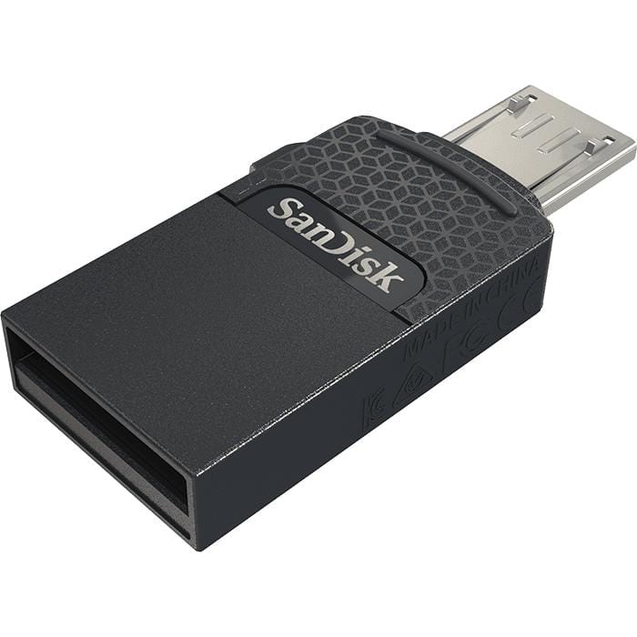 SanDisk Dual Drive 16GB USB Type-A / Micro-USB 2.0 Black Flash SDDD1-016G-G35
